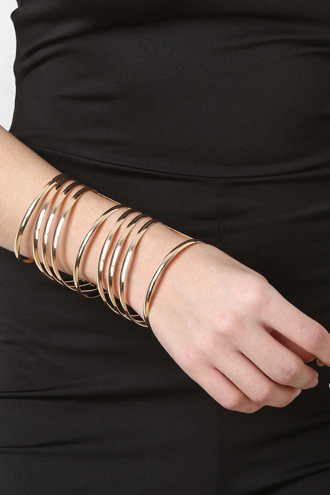Swirl Caged Cuff Bracelet