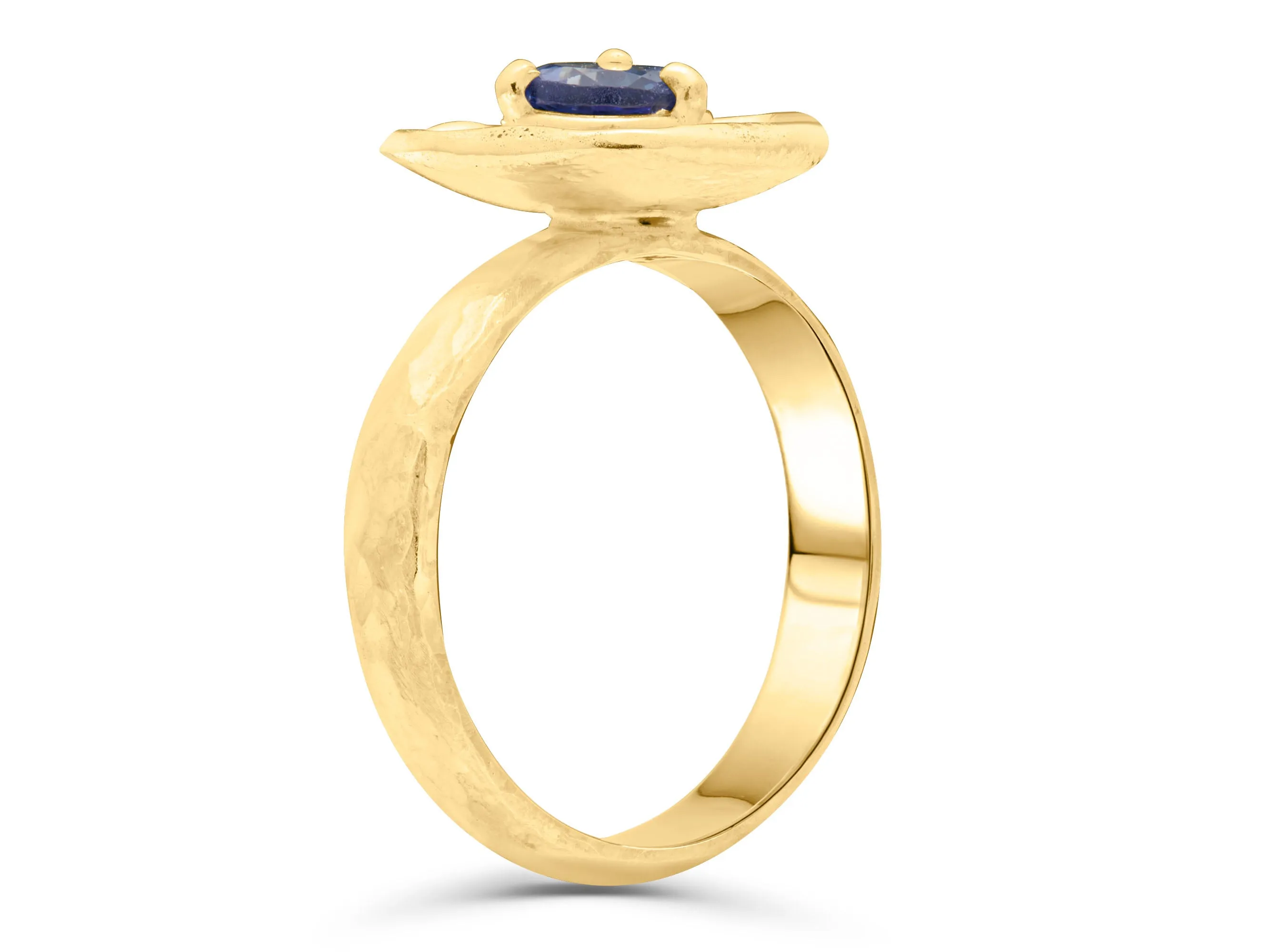 Tanzanite Crumpled Flower Ring