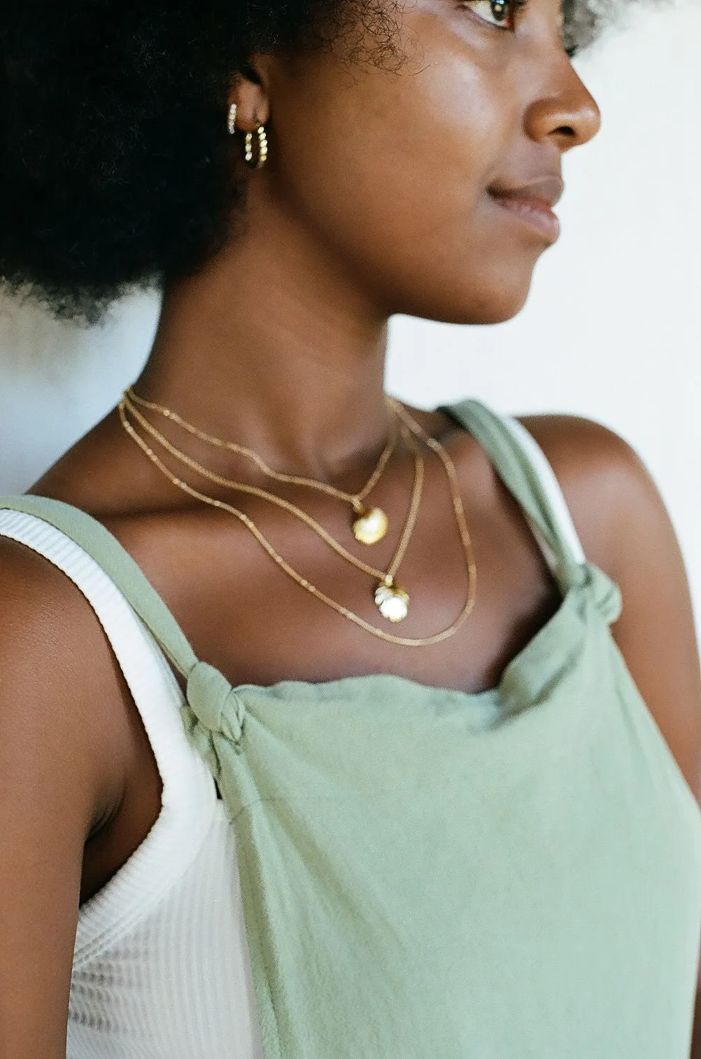 Tropical Pendant Layering Necklace Set