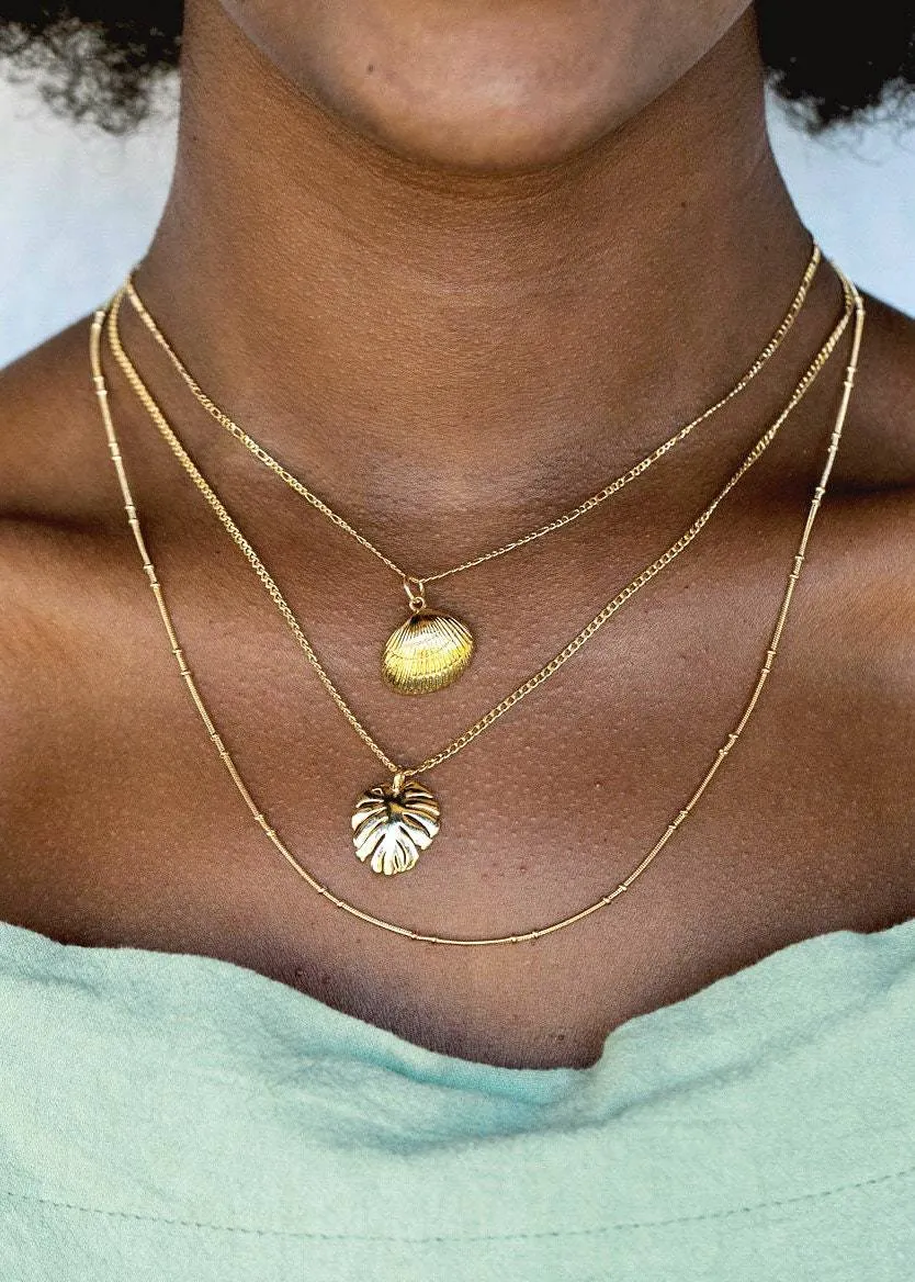 Tropical Pendant Layering Necklace Set