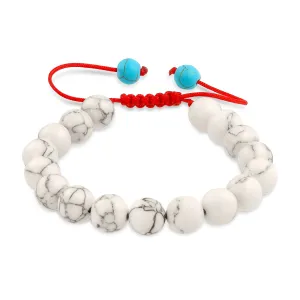 Unisex Gemstone Strand Bracelet Turquoise Onyx Tiger Eye Howlite Beads