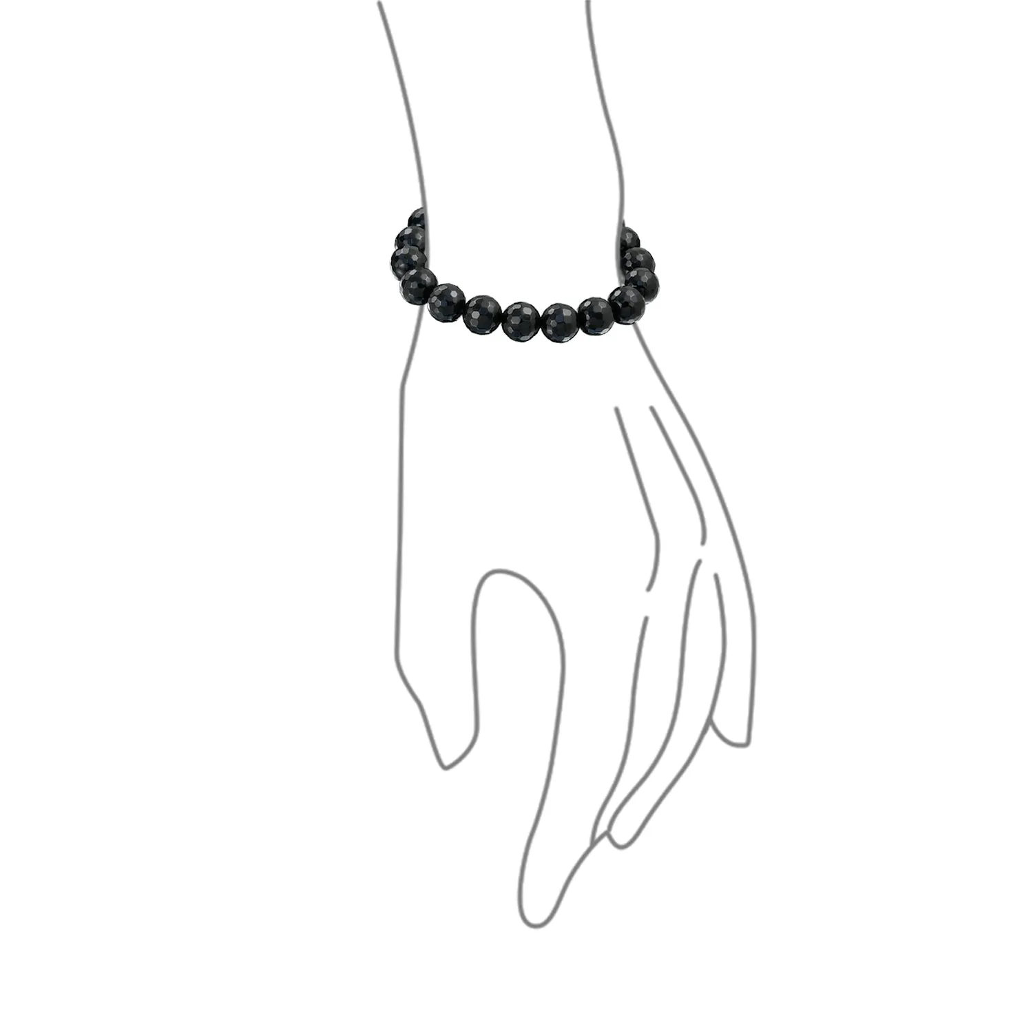 Unisex Gemstone Strand Bracelet Turquoise Onyx Tiger Eye Howlite Beads