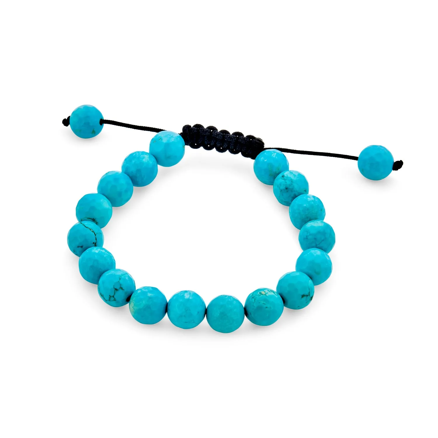 Unisex Gemstone Strand Bracelet Turquoise Onyx Tiger Eye Howlite Beads