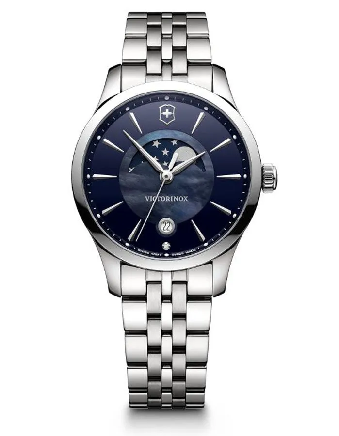 Victorinox Swiss Army Womens Alliance Watch - Diamond - Bracelet - Blue MOP Dial