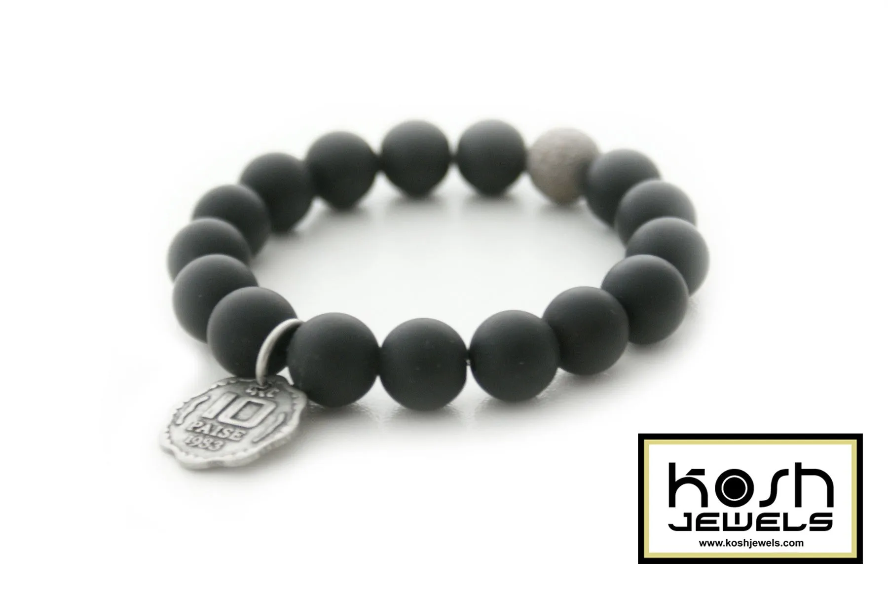 Vintage Charm Series - 'RUFIYAA' SIGNATURE BEADED BRACELET (ANT. SILVER)