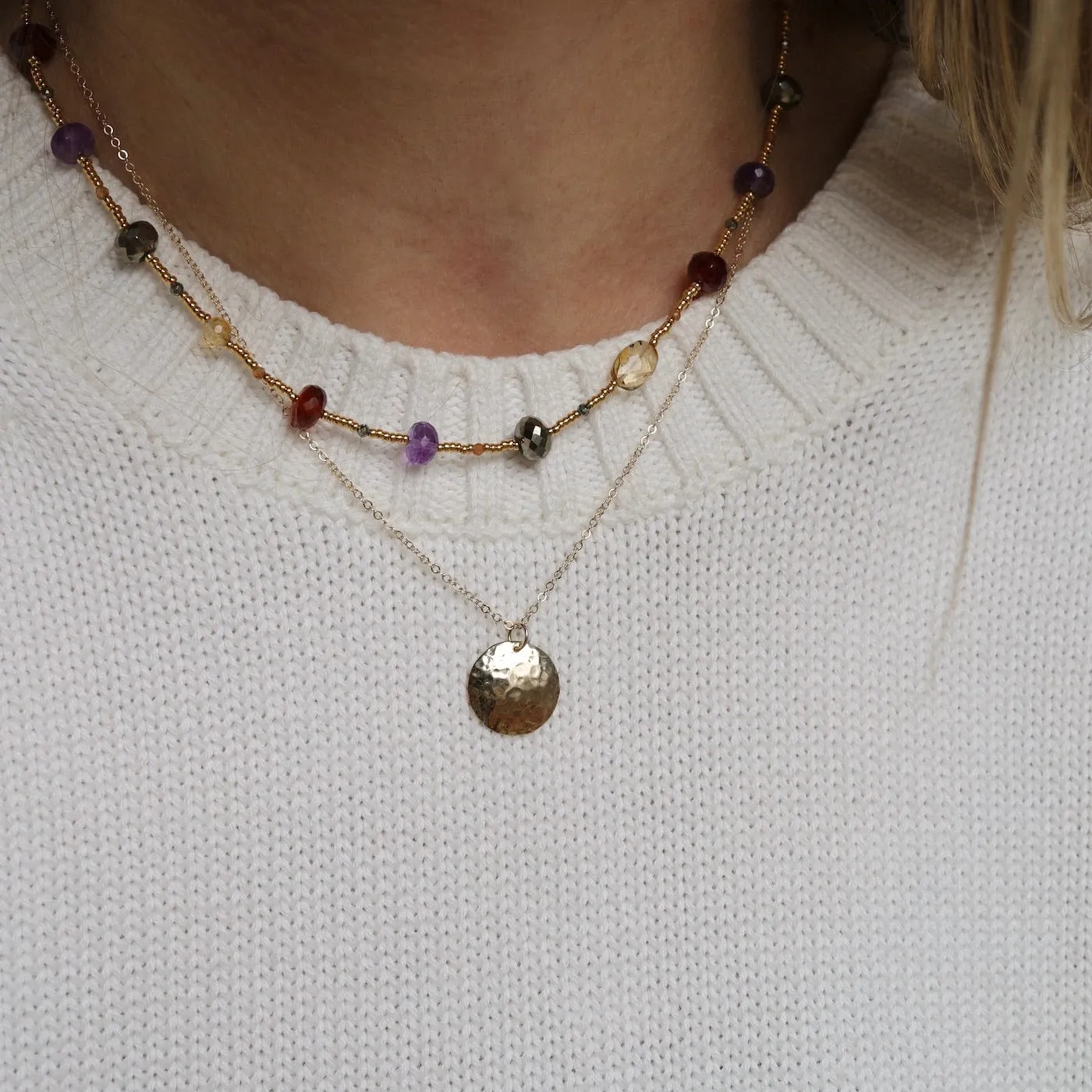 Warm Gold Mix Necklace