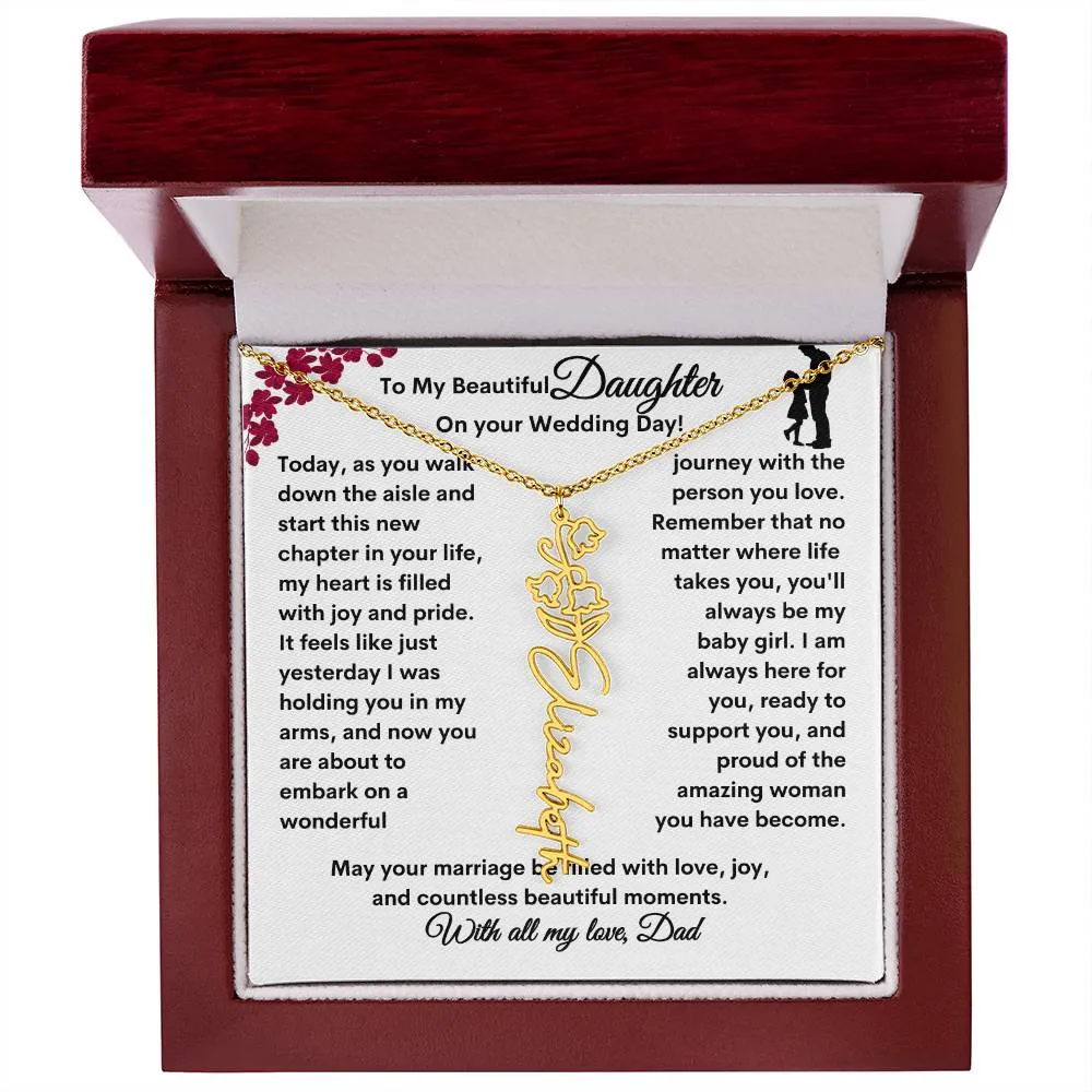 Wedding| Flower Name Necklace: A Sentimental Gift for Her Special Day