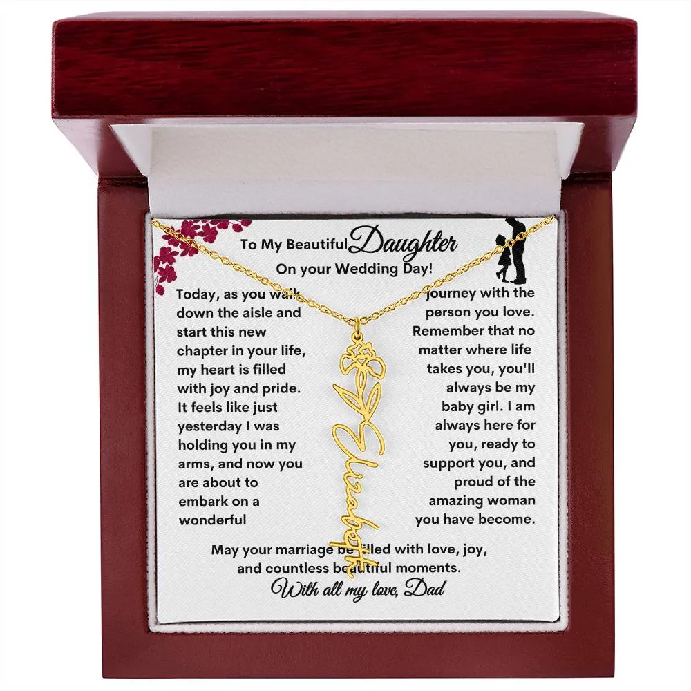 Wedding| Flower Name Necklace: A Sentimental Gift for Her Special Day